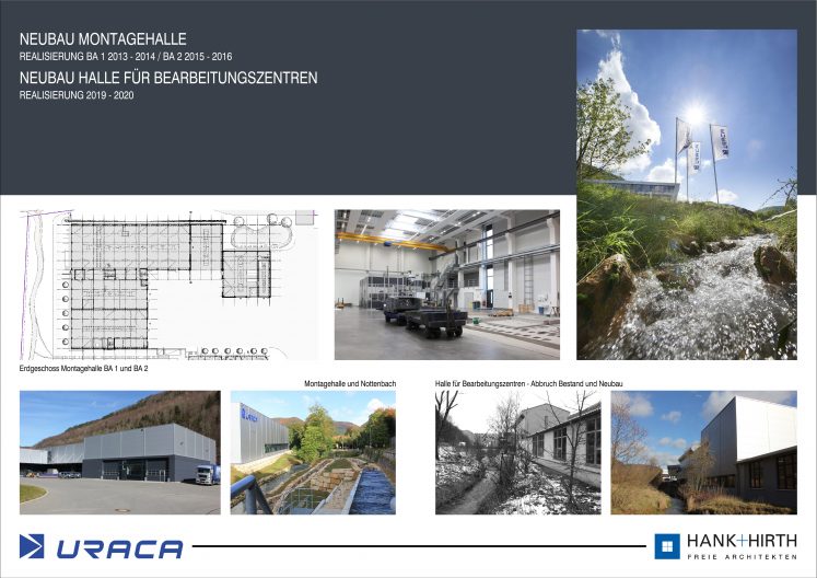 URACA Bilder Neubau Montagehalle und Halle f&uuml;r Bearbeitungszentren