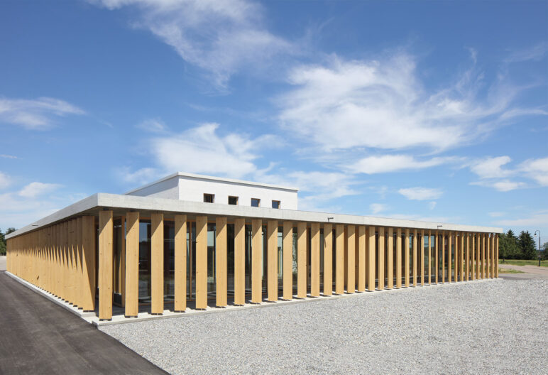 Au&szlig;enperspektive der Um- und Erweiterung B&uuml;rogeb&auml;ude Fa. Fritschle GmbH