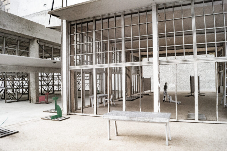 Modell Innenraum Recyclinghub f&uuml;r Bauteile - Hybride Strukturen f&uuml;r das zirkul&auml;re Bauen
