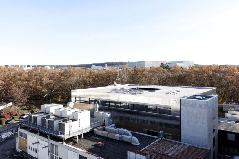 Vogelperspektive Neubau GaAs-FAB, im "Telefunkenpark" Heilbronn