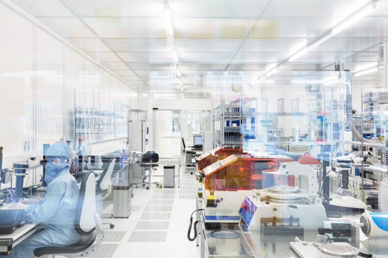 Innenperspektive Labor Neubau GaAs-FAB, im "Telefunkenpark" Heilbronn